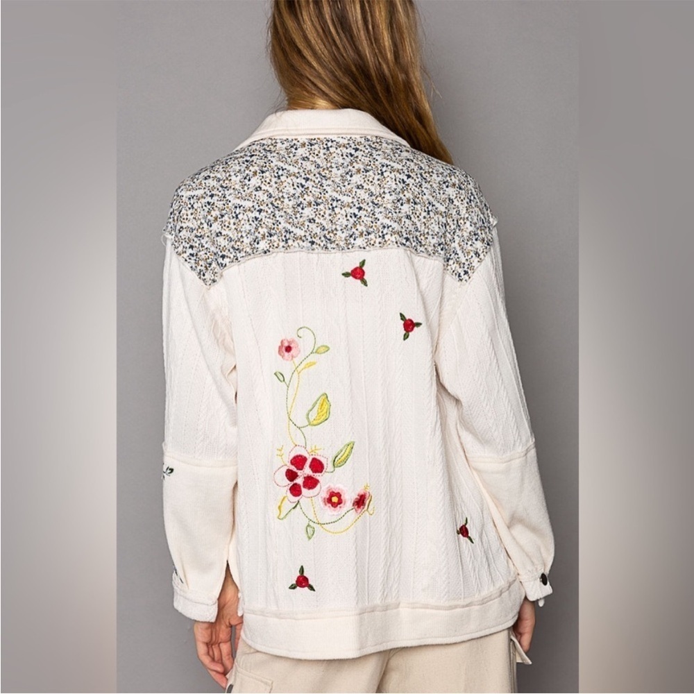 POL Cream Embroidered Jacket - Picture 2 of 4